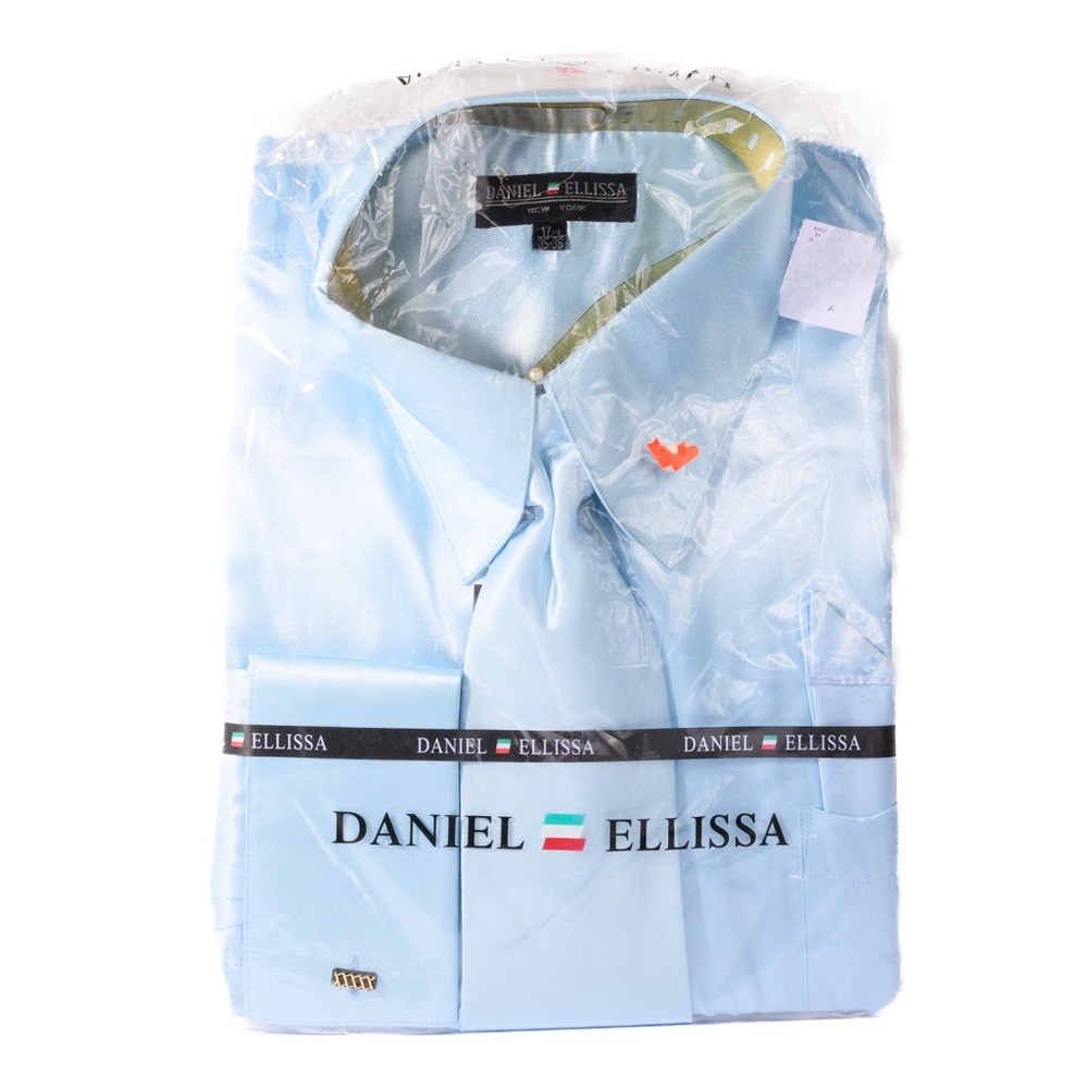 Daniel Ellissa Shirt, Tie, and Cufflink set - new - size 17 35/36